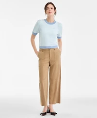 On 34th Colorblocked Short-Sleeve Sweater, Macy's Exclusive