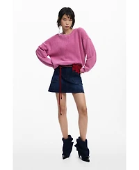 Desigual Women's Embroidered knit sweater