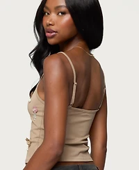 Edikted Women's Malia Flower Applique Tank Top