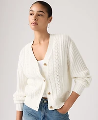 Levi's Women's Snowflake Long Sleeve Cardigan Sweater