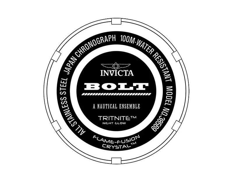 Invicta Men's Bolt Quartz Chronograph Black Dial Watch