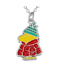 Peanuts Snoopy & Woodstock Necklace Set, 2-Piece, Silver-Tone