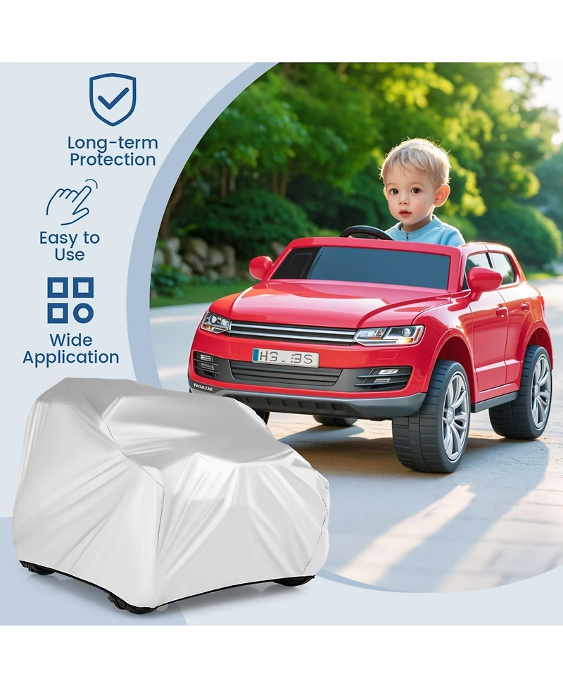 Sugift Kids Car Cover for Power Ride-On Toy Car with Storage Bag (Only Cover)