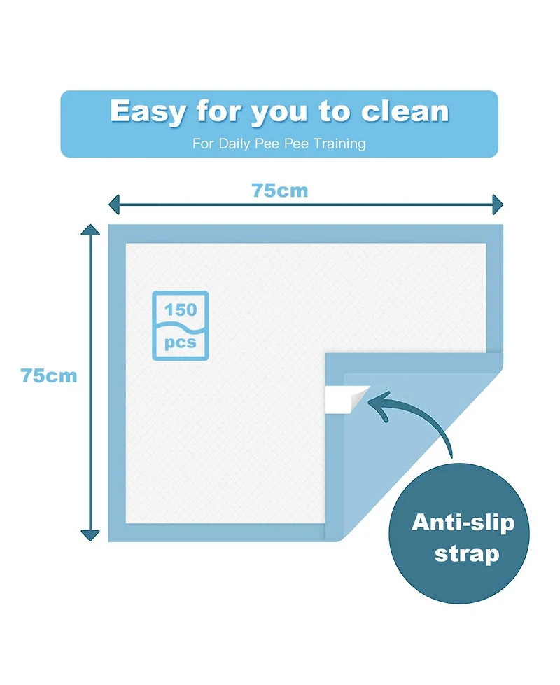 Sugift 150 pieces 30 x 30 Inch Pet Wee Piddle Pad
