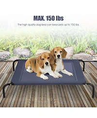 Sugift Large Indoor Outdoor Camping Steel Frame Elevated Pet Cot Mat