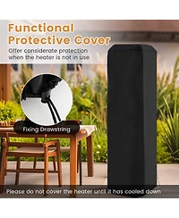 Sugift 40000 Btu Patio Heater Outdoor Propane Gas Heater with Cover and Wheels