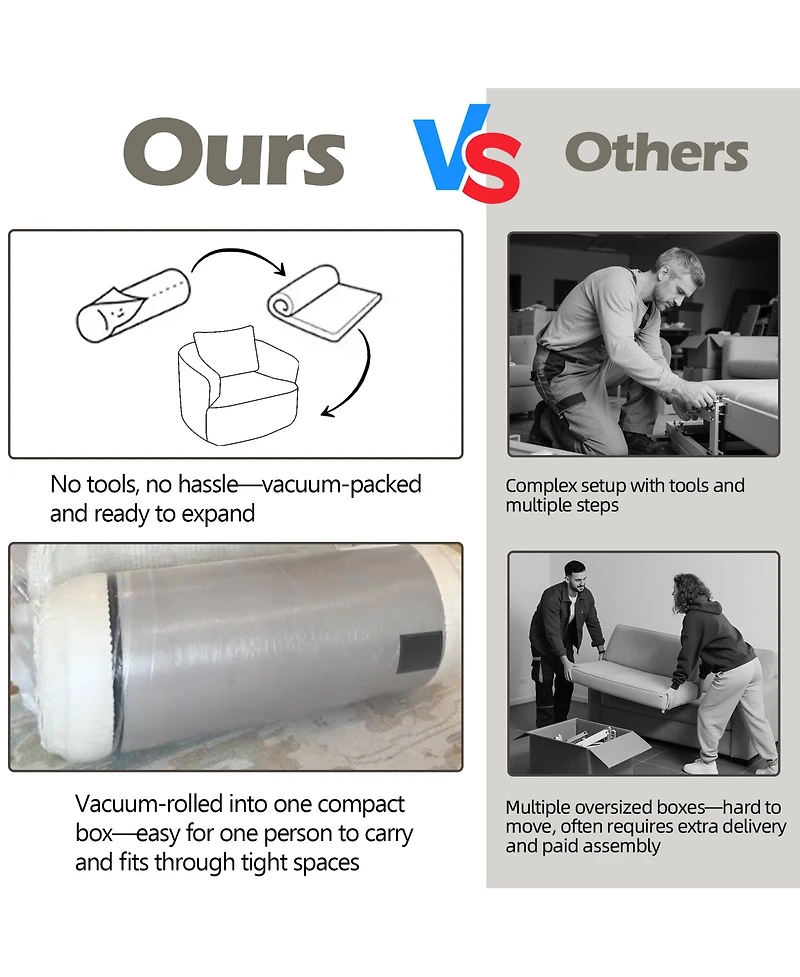 Boyelliving Mid-Century Modern Accent Chair, Armchair Living Room Comfy Single Sofa Polyester Fabric Chair for