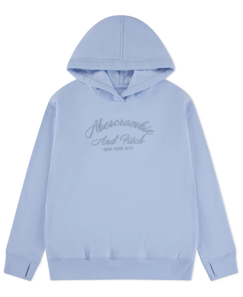 abercrombie kids Girls Logo Script Pullover Hoodie