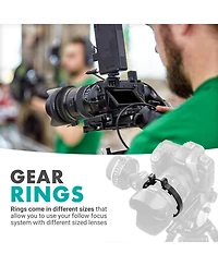 Movo FR3 Adjustable 3-Piece Follow Focus Ring Gear Set