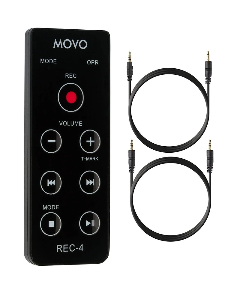 Movo Rec-4 Wired Remote Control for Zoom H2n, H4n Pro, H5 & H6 Portable Digital Handy Recorders