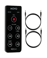 Movo Rec-4 Wired Remote Control for Zoom H2n, H4n Pro, H5 & H6 Portable Digital Handy Recorders