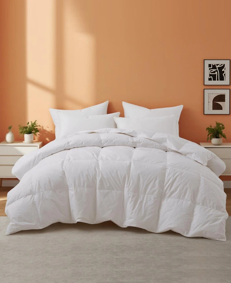 Unikome Light Warmth Ultra Soft White Goose Down Feather Fiber Comforter