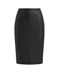 Reiss Women's Leather High Rise Midi Skirt