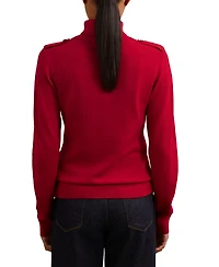 Reiss Women's Wool Epaulette Roll-Neck Sweater