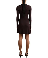 Reiss Women's Craft-Stitch Rib-Knit Mini Dress
