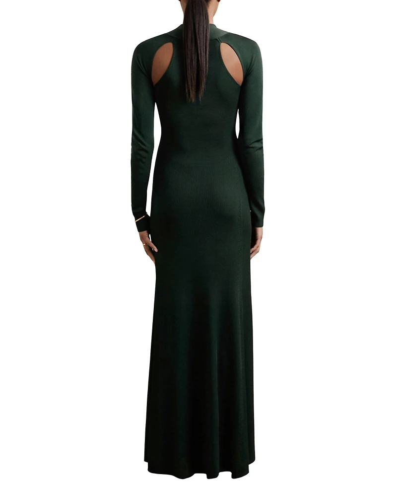 Reiss Women's Cut-Out Knitted Maxi Dress