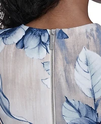 Calvin Klein Petite Printed Short-Sleeve Midi Dress
