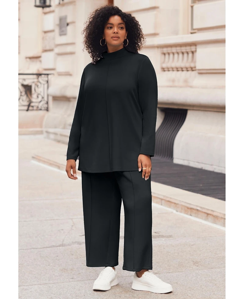 Avenue Women's Seamed Wide Leg Pant