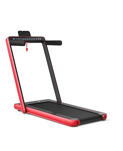 Skonyon 2-in-1 Electric Motorized Health and Fitness Folding Treadmill with Dual Display and Speaker