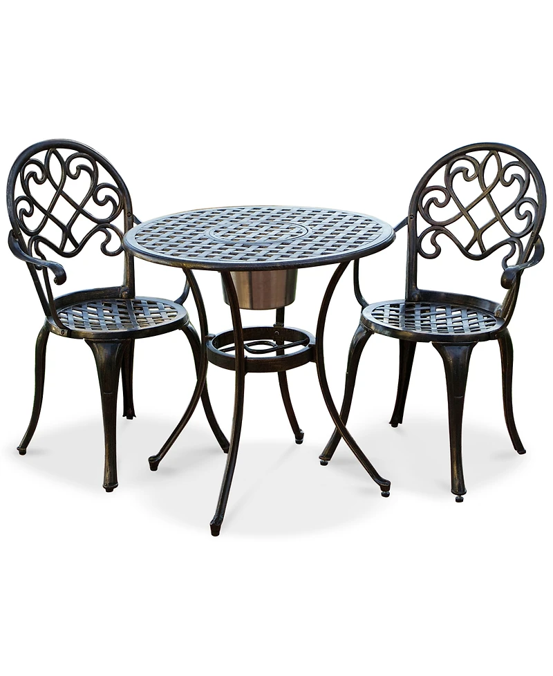 Lellman Cast Aluminum Outdoor Bistro Set