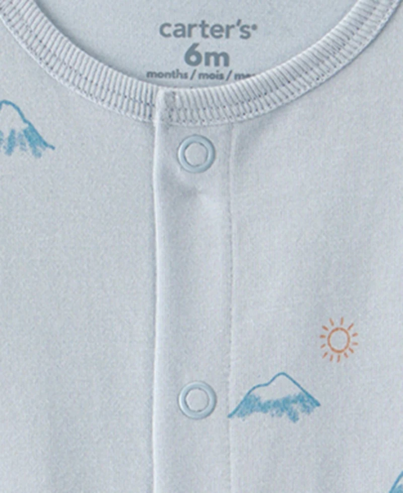 Carter's Baby Boys Travel Printed Snap-Up Romper