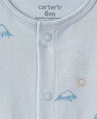 Carter's Baby Boys Travel Printed Snap-Up Romper