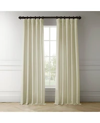 Half Price Drapes Gravity Ivory Italian Faux Linen Room Darkening Curtain