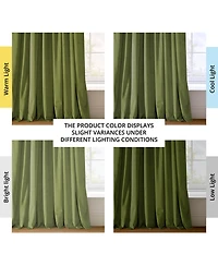Half Price Drapes Neutral Ground Signature Velvet Blackout Curtain