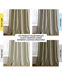 Half Price Drapes Cool Beige Signature Extra Wide Velvet Blackout Curtain