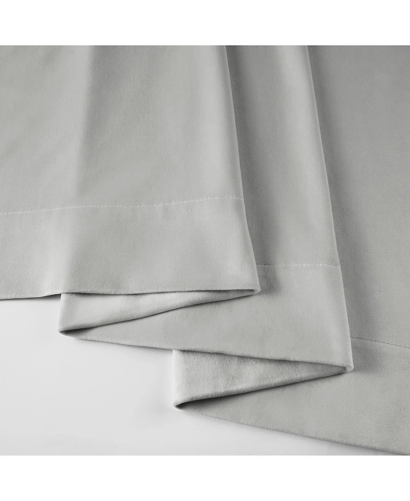 Half Price Drapes Reflection Grey Signature Velvet Blackout Curtain