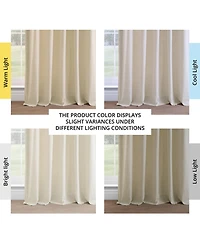 Half Price Drapes Ancient Ivory French Linen Room Darkening Curtain