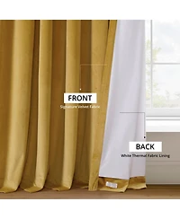 Half Price Drapes Fool's Gold Signature Velvet Blackout Curtain