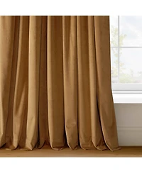 Half Price Drapes Amber Gold Signature Velvet Blackout Curtain