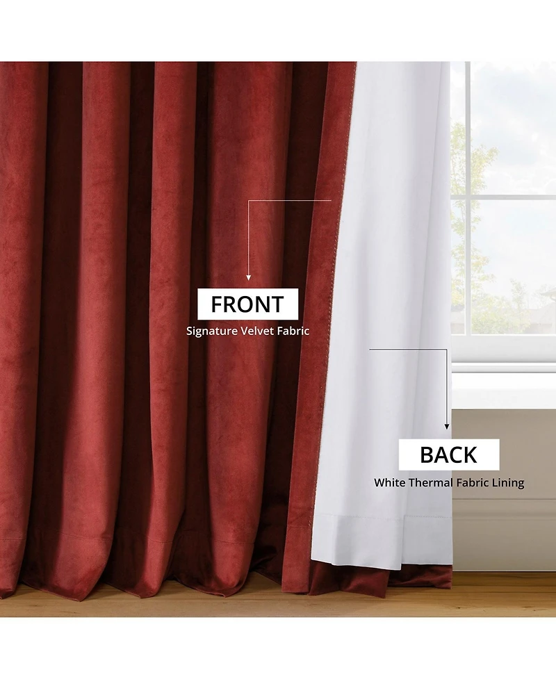 Half Price Drapes Signature Velvet Blackout Curtain