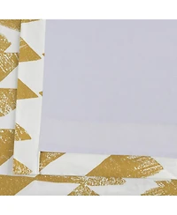 Half Price Drapes Triad Gold Geometric Printed Cotton Room Darkening Curtain