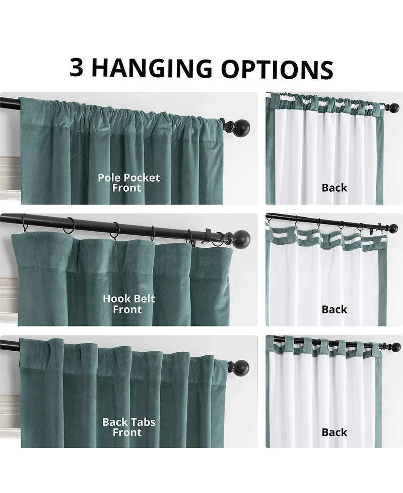 Half Price Drapes Skylark Blue Signature Velvet Blackout Curtain