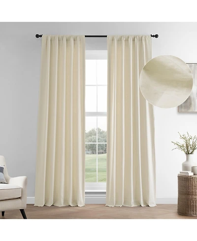 Half Price Drapes Ancient Ivory French Linen Room Darkening Curtain