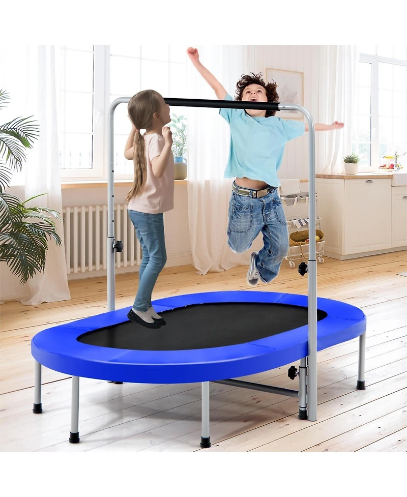 Skonyon 2-Person Foldable Mini Kids Fitness Rebounder Trampoline