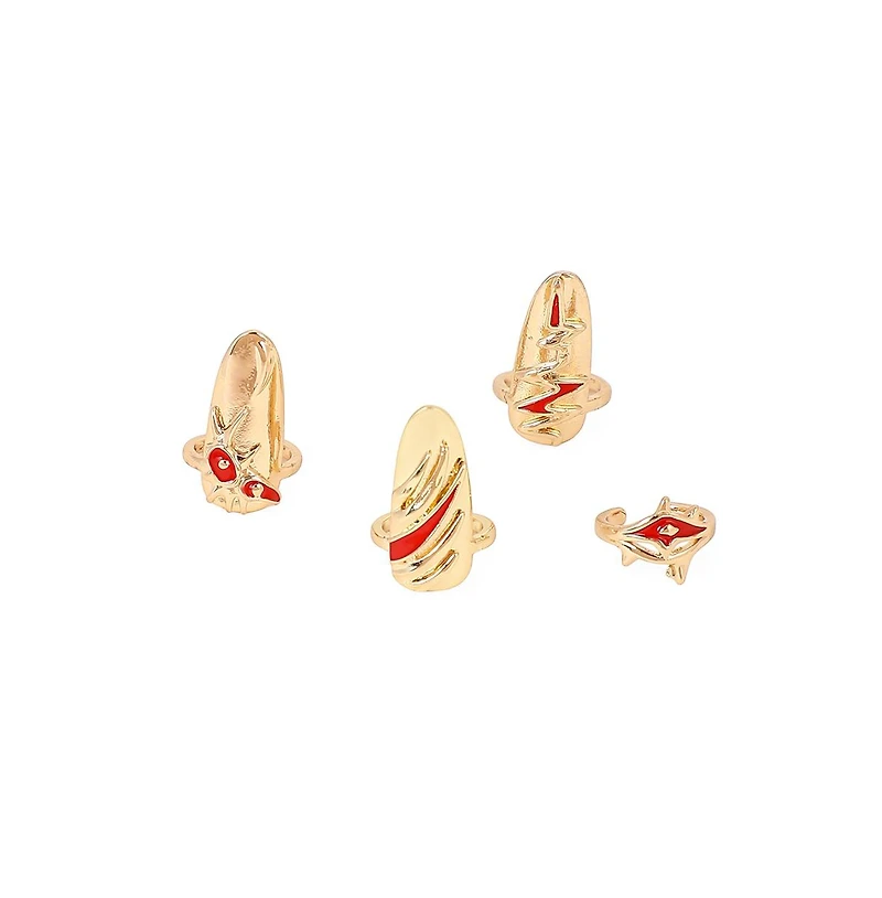 Women's The Wonder-Woman Nail Rings - California Gold (Set Of 4)