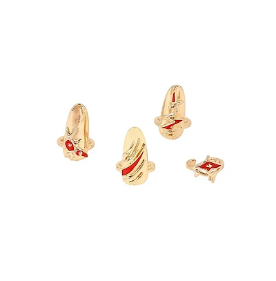 Women's The Wonder-Woman Nail Rings - California Gold (Set Of 4)