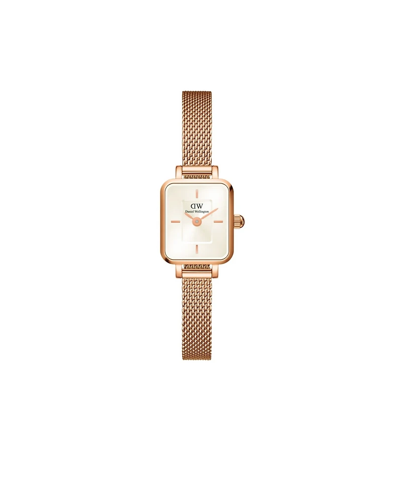 Daniel Wellington Women's Analog Rose Gold-Tone Stainless Steel Watch Set, 18mm