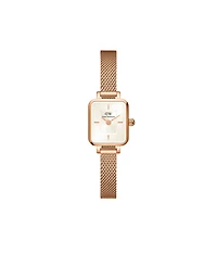 Daniel Wellington Women's Analog Rose Gold-Tone Stainless Steel Watch Set, 18mm