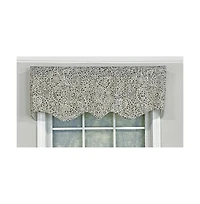 Rlf Home Stella Paisley Regal Valance Navy. 3" Rod Pocket 50"W x 17"L