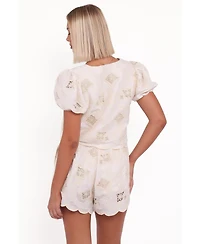 Petal and Pup Women's Khylani Short Set - Cream