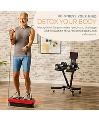 LifePro Compact Vibration Plate Exercise Machine for Full Body, Lymphatic Drainage, Joint Pain Relief & Calorie Burn