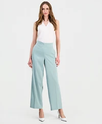 Anne Klein Women's Pull-On High-Rise Wide-Leg Pants