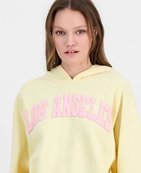 Self Esteem Juniors' Los Angeles Puff Print Hoodie Sweatshirt