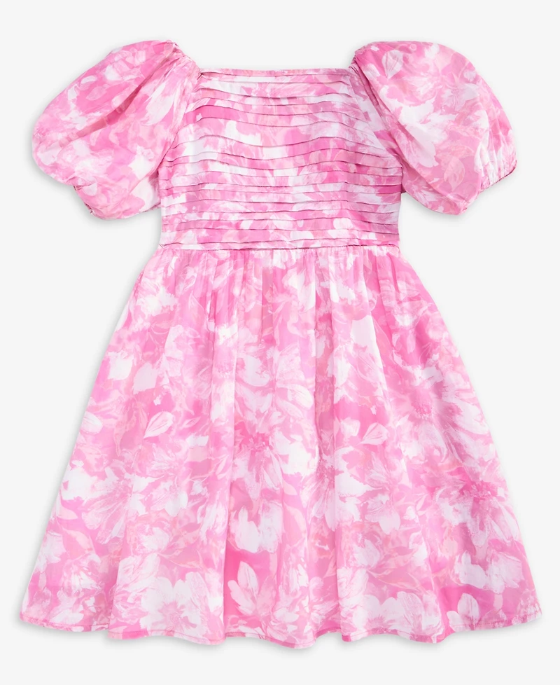 abercrombie kids Girls' Square Neck Puff Sleeve Dress