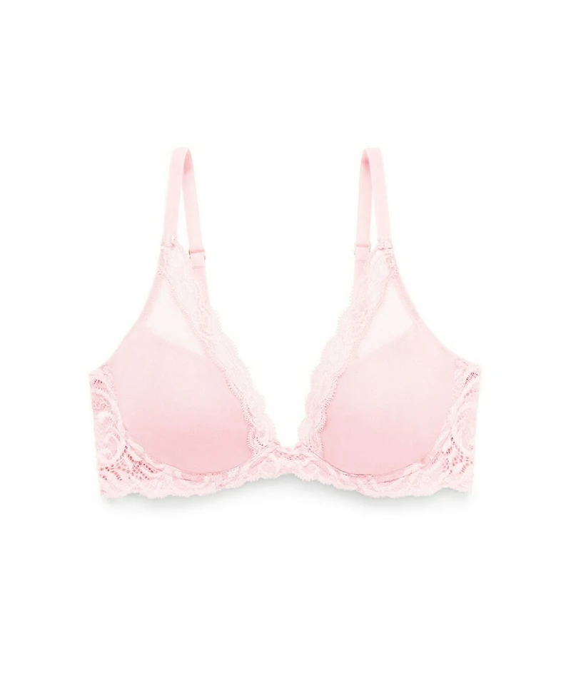 Natori Women's Feathers Lace Contour Underwire Plunge Bra 730023