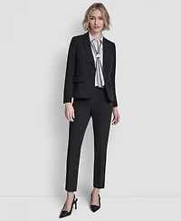 Dkny Petite Notch Collar 1-Button Jacket